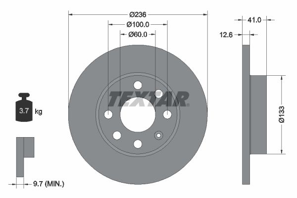 TEXTAR 92020903 Brake Disc