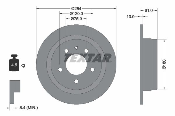 TEXTAR 92022400 Brake Disc
