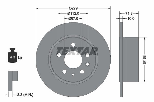TEXTAR 92032600 Brake Disc