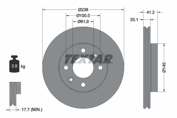 TEXTAR 92036203 Brake Disc