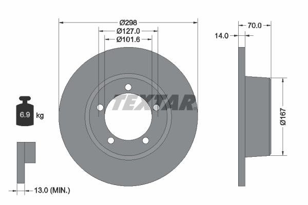 TEXTAR 92040600 Brake Disc