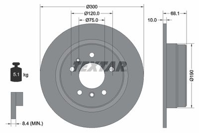 Brake Disc TEXTAR 92042600