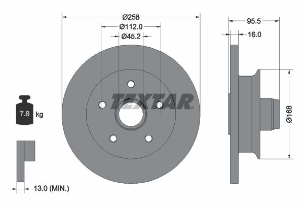 TEXTAR 92053000 Brake Disc