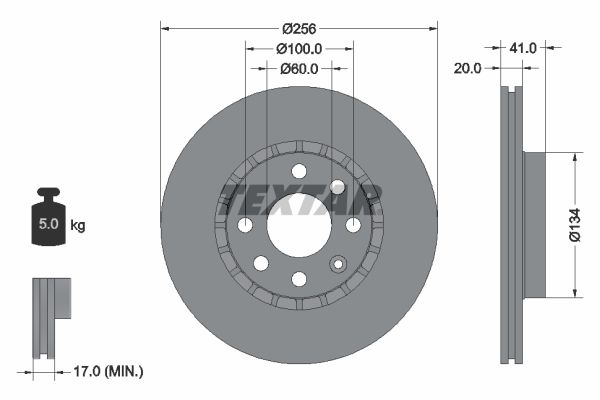 TEXTAR 92056503 Brake Disc
