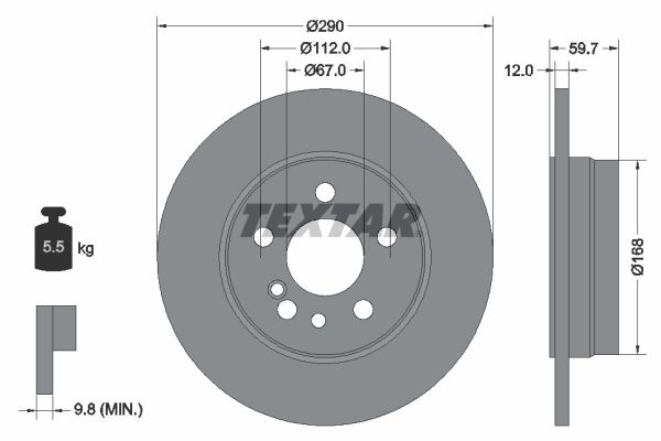 TEXTAR 92056900 Brake Disc