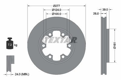 Brake Disc TEXTAR 92059000