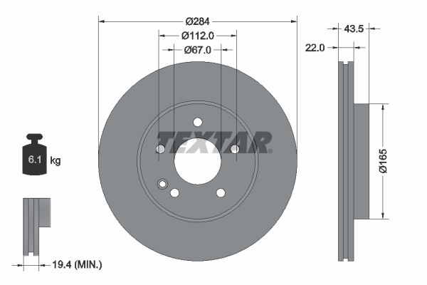 TEXTAR 92059405 Brake Disc