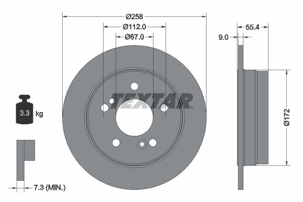 TEXTAR 92059503 Brake Disc