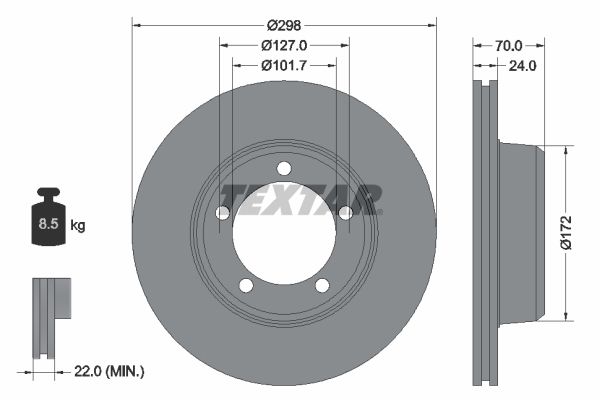 TEXTAR 92061300 Brake Disc