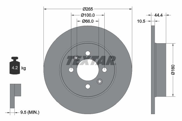 TEXTAR 92064903 Brake Disc