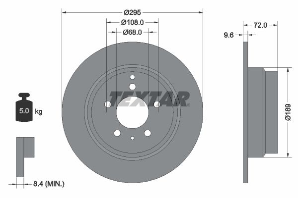 TEXTAR 92066803 Brake Disc