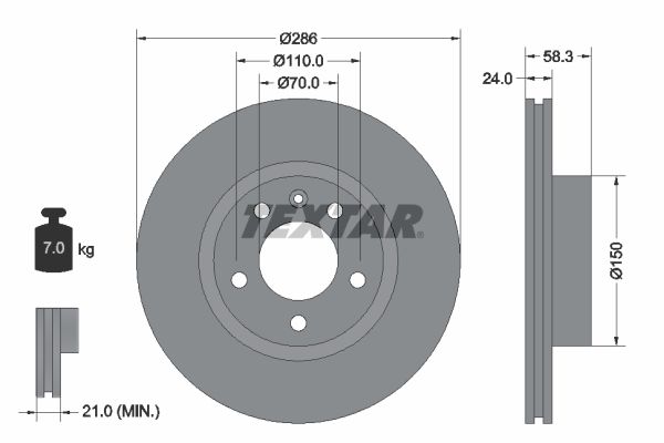 TEXTAR 92066903 Brake Disc