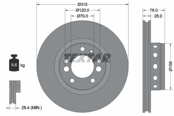 TEXTAR 92070900 Brake Disc