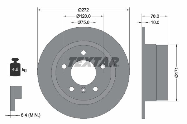 TEXTAR 92072303 Brake Disc