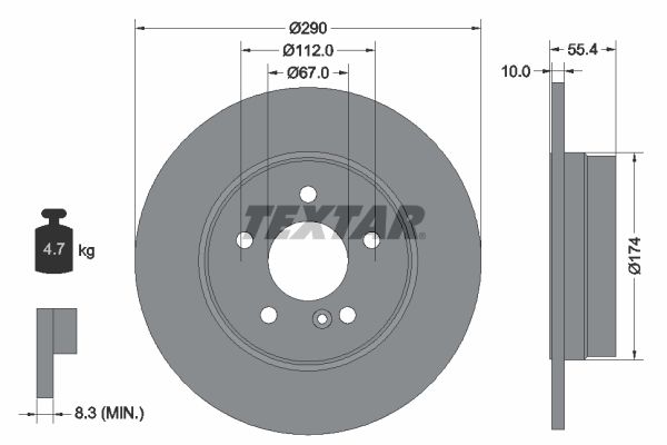 TEXTAR 92072703 Brake Disc