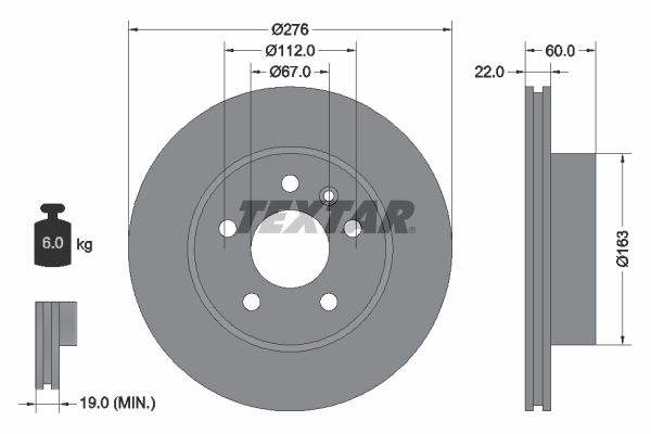 TEXTAR 92074403 Brake Disc