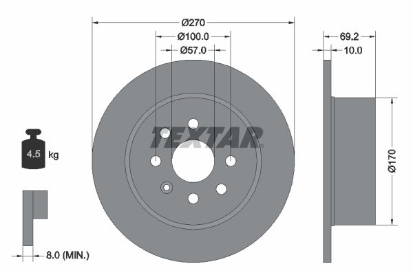 TEXTAR 92075503 Brake Disc