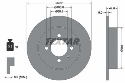 Brake Disc TEXTAR 92079900