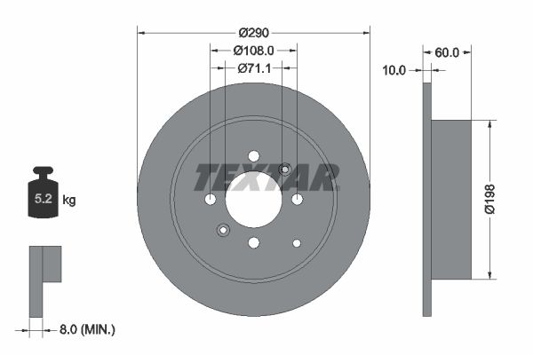 TEXTAR 92080703 Brake Disc