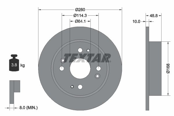 TEXTAR 92081700 Brake Disc