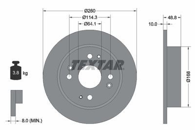 Brake Disc TEXTAR 92081700