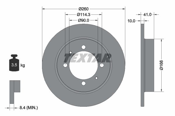 TEXTAR 92083003 Brake Disc