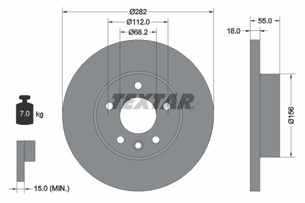 TEXTAR 92083703 Brake Disc