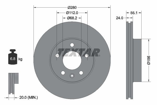 TEXTAR 92083805 Brake Disc