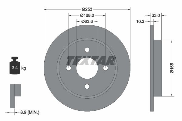 TEXTAR 92088403 Brake Disc