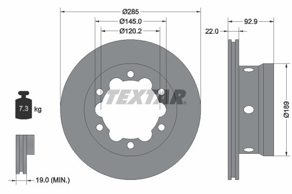 TEXTAR 92089803 Brake Disc
