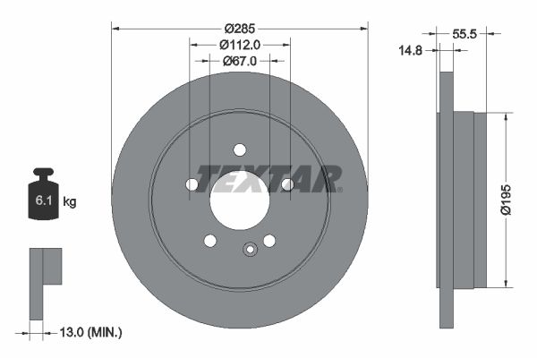TEXTAR 92090003 Brake Disc