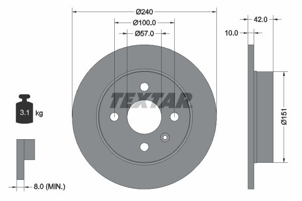 TEXTAR 92092003 Brake Disc