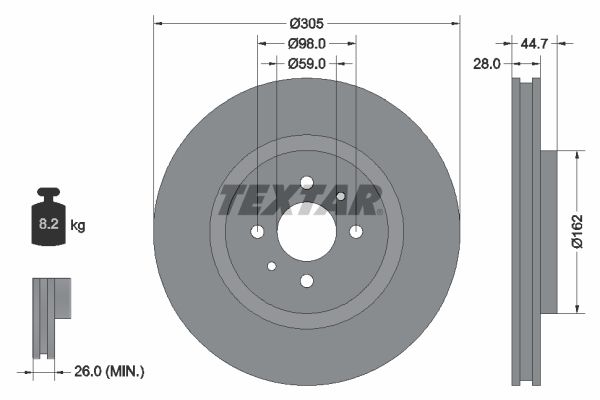 TEXTAR 92092900 Brake Disc