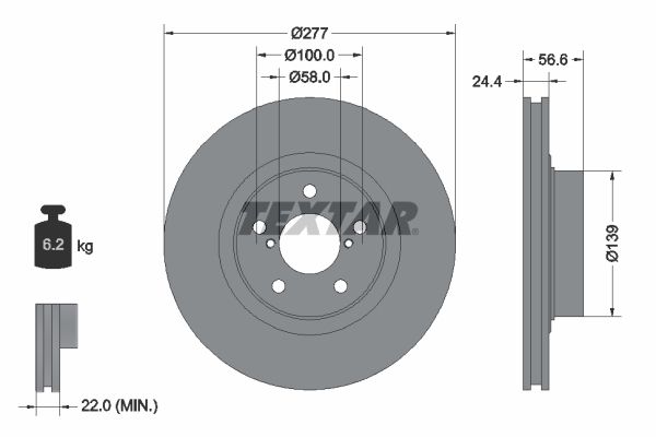 TEXTAR 92094603 Brake Disc