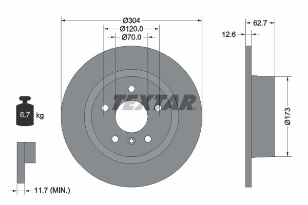 TEXTAR 92095203 Brake Disc