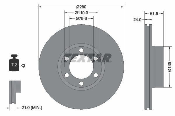 TEXTAR 92097703 Brake Disc
