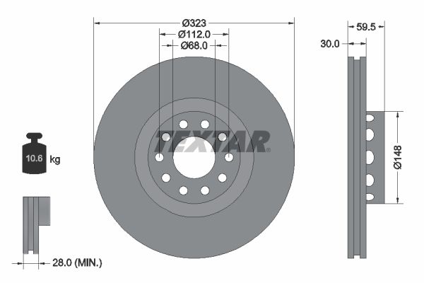 TEXTAR 92098305 Brake Disc