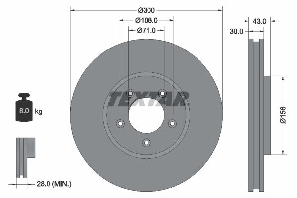 TEXTAR 92099003 Brake Disc