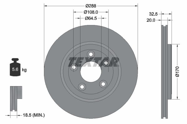 TEXTAR 92099100 Brake Disc