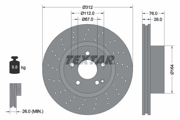 TEXTAR 92099305 Brake Disc