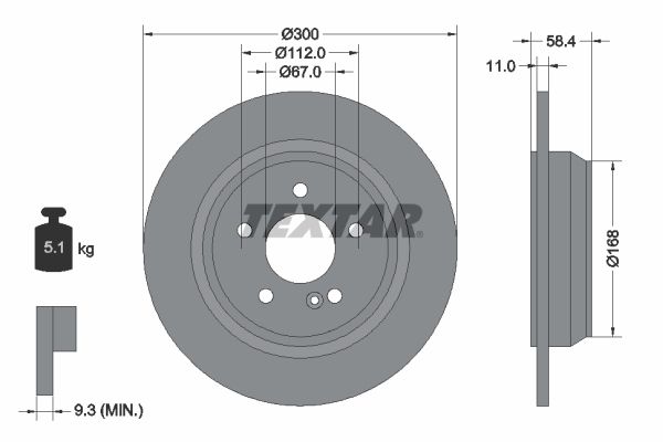 TEXTAR 92099403 Brake Disc