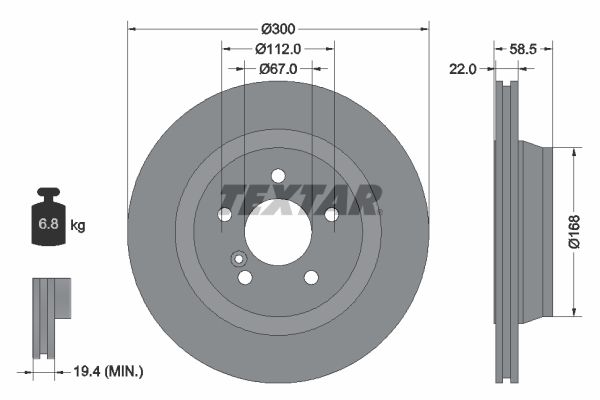 TEXTAR 92099503 Brake Disc