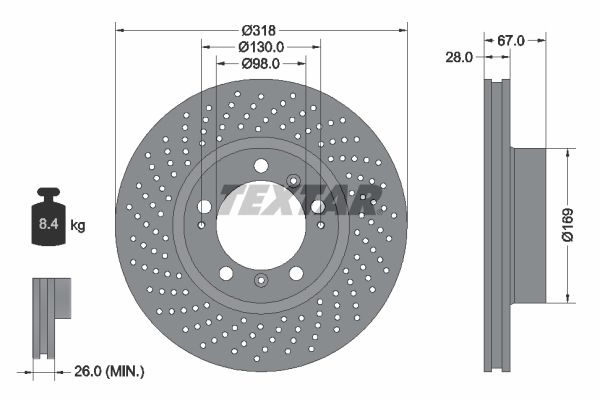 TEXTAR 92100005 Brake Disc
