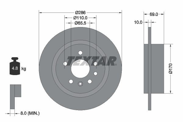 TEXTAR 92100200 Brake Disc