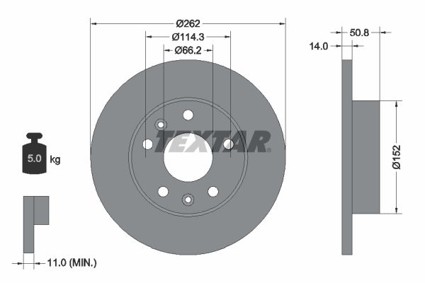 TEXTAR 92102900 Brake Disc