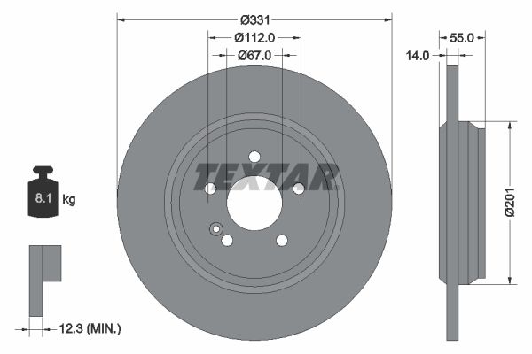 TEXTAR 92103303 Brake Disc