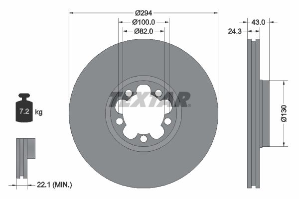 TEXTAR 92103803 Brake Disc