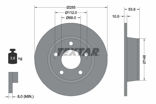 TEXTAR 92104103 Brake Disc
