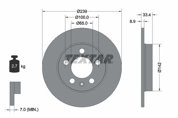 TEXTAR 92105803 Brake Disc