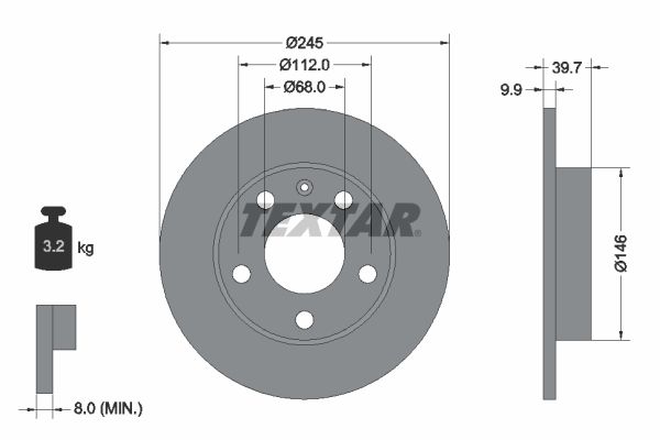 TEXTAR 92106203 Brake Disc